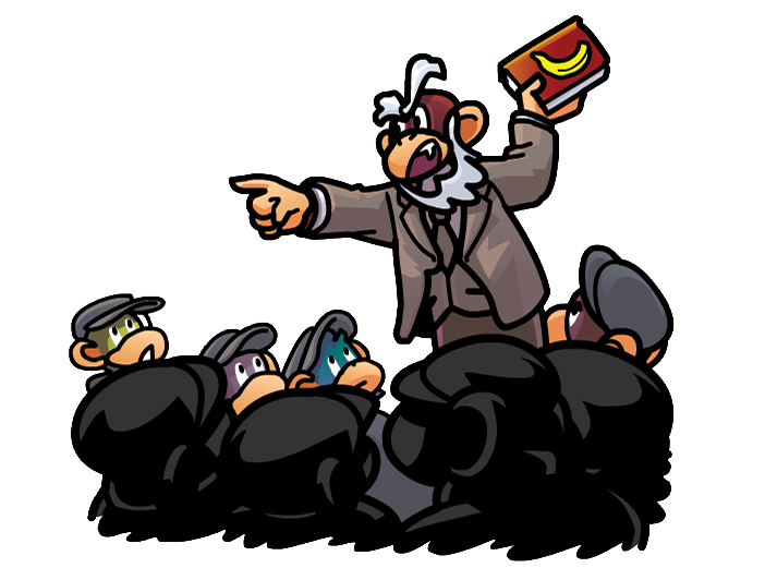 Collect bananas and special scoring cards