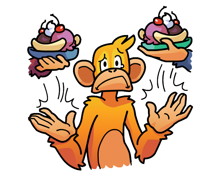 Flip the table on your rival monkeys